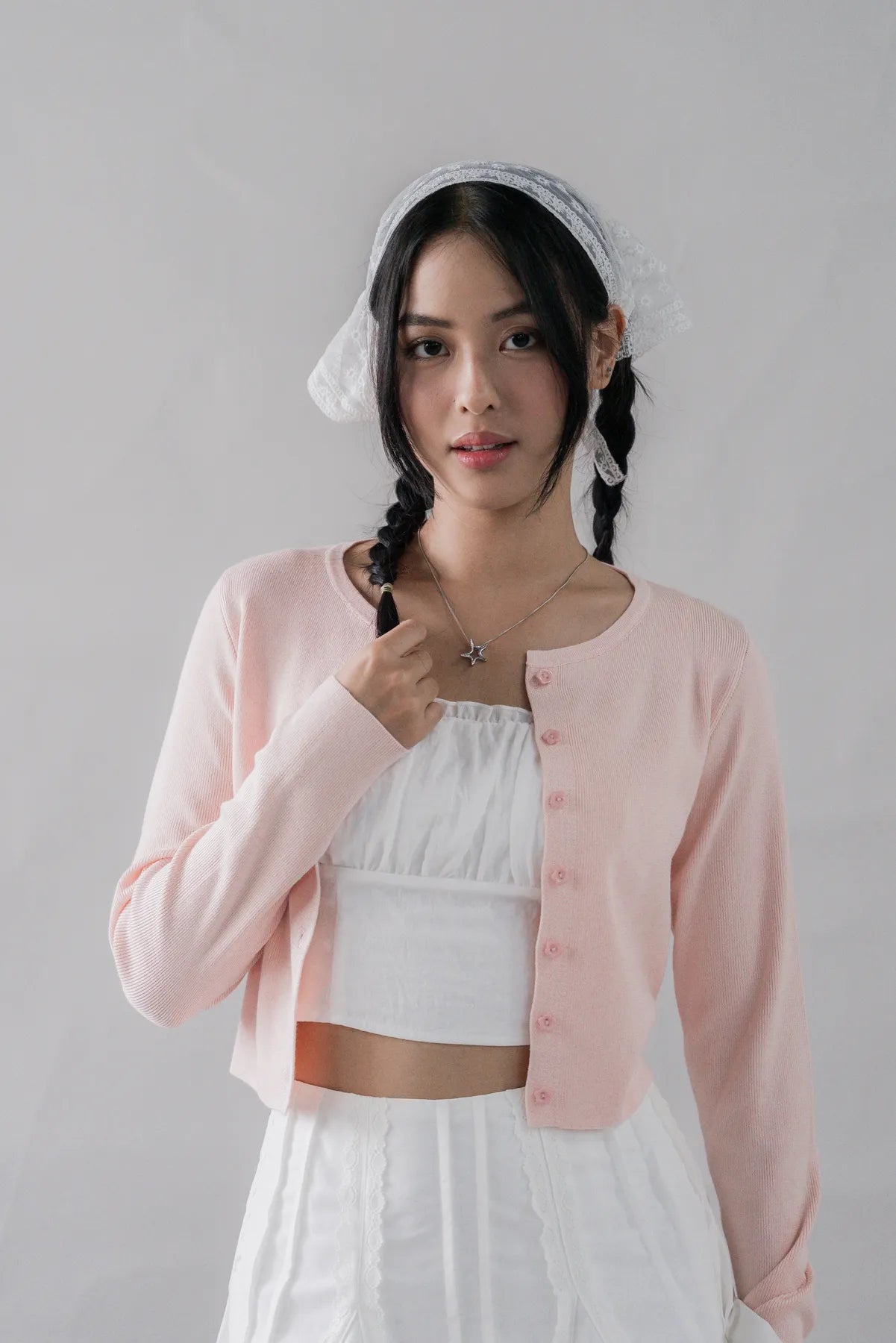 Mindy Flower Button Cardigan