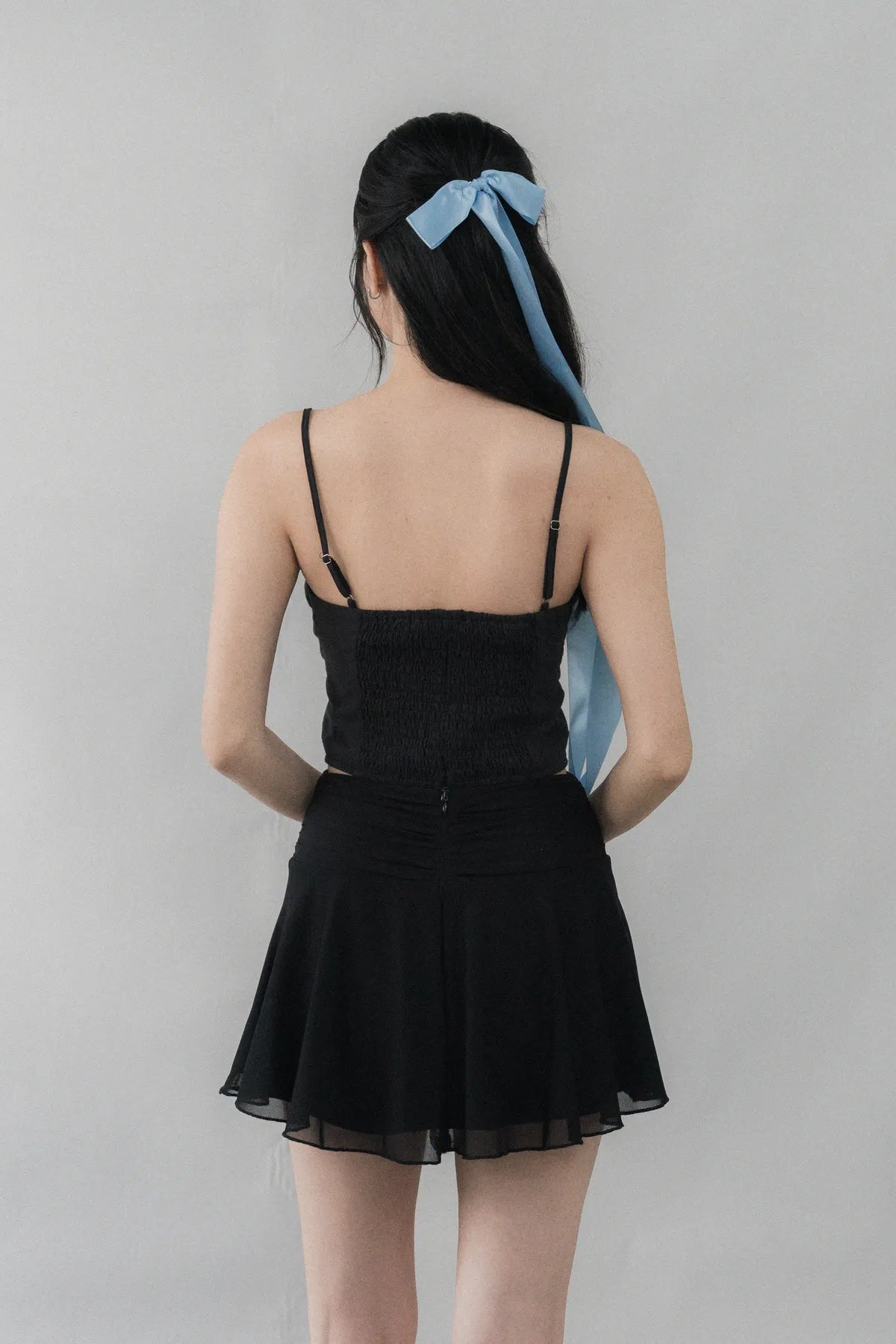 [CLOUD MESH] Brody Luxe Mesh Ruched Skorts