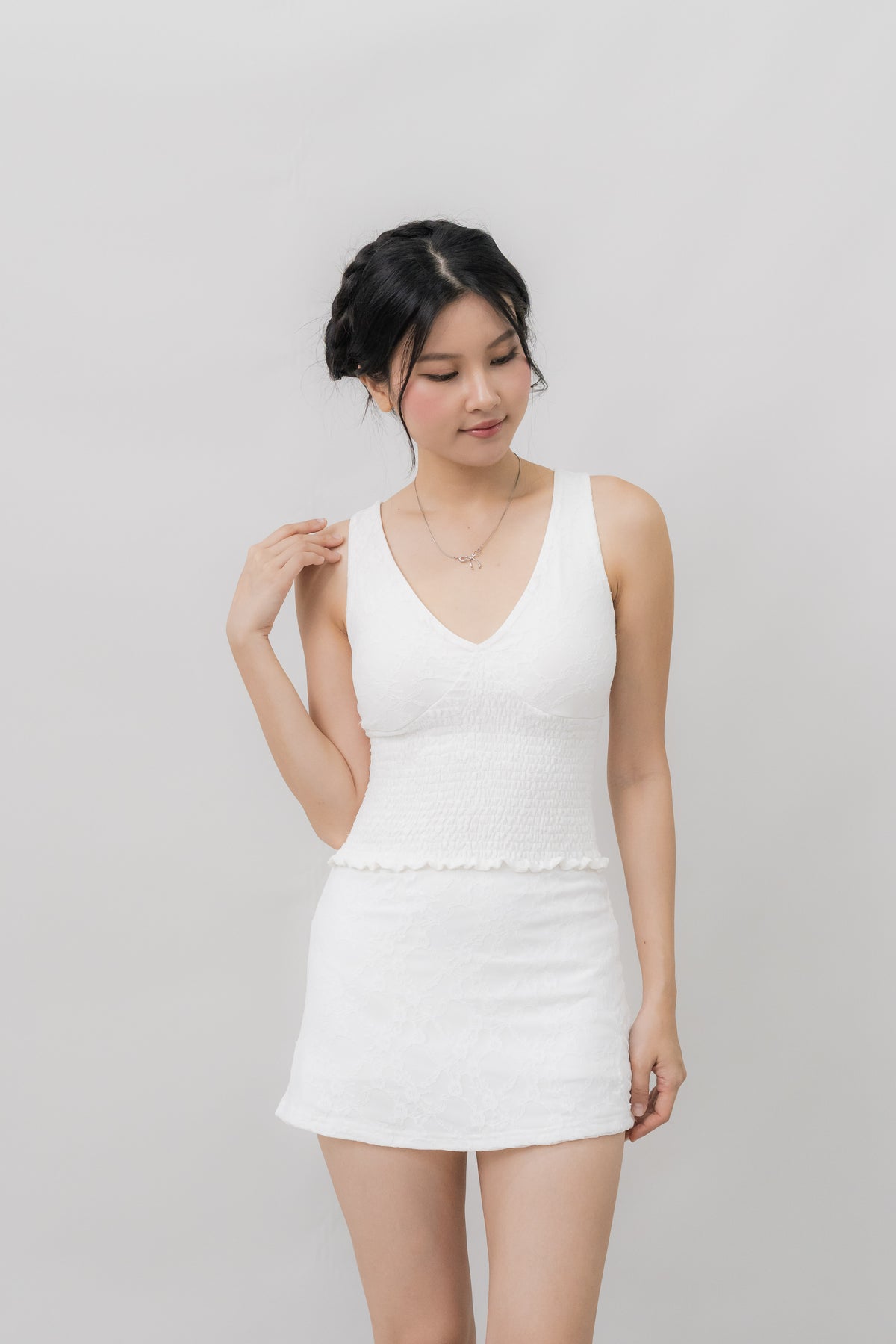 *PRELAUNCH* [CLOUD MESH] Angel Padded Smock Tank Top