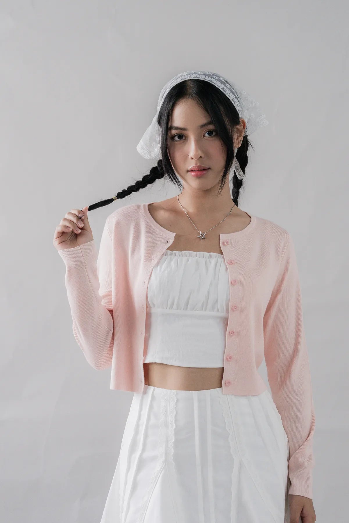 Mindy Flower Button Cardigan