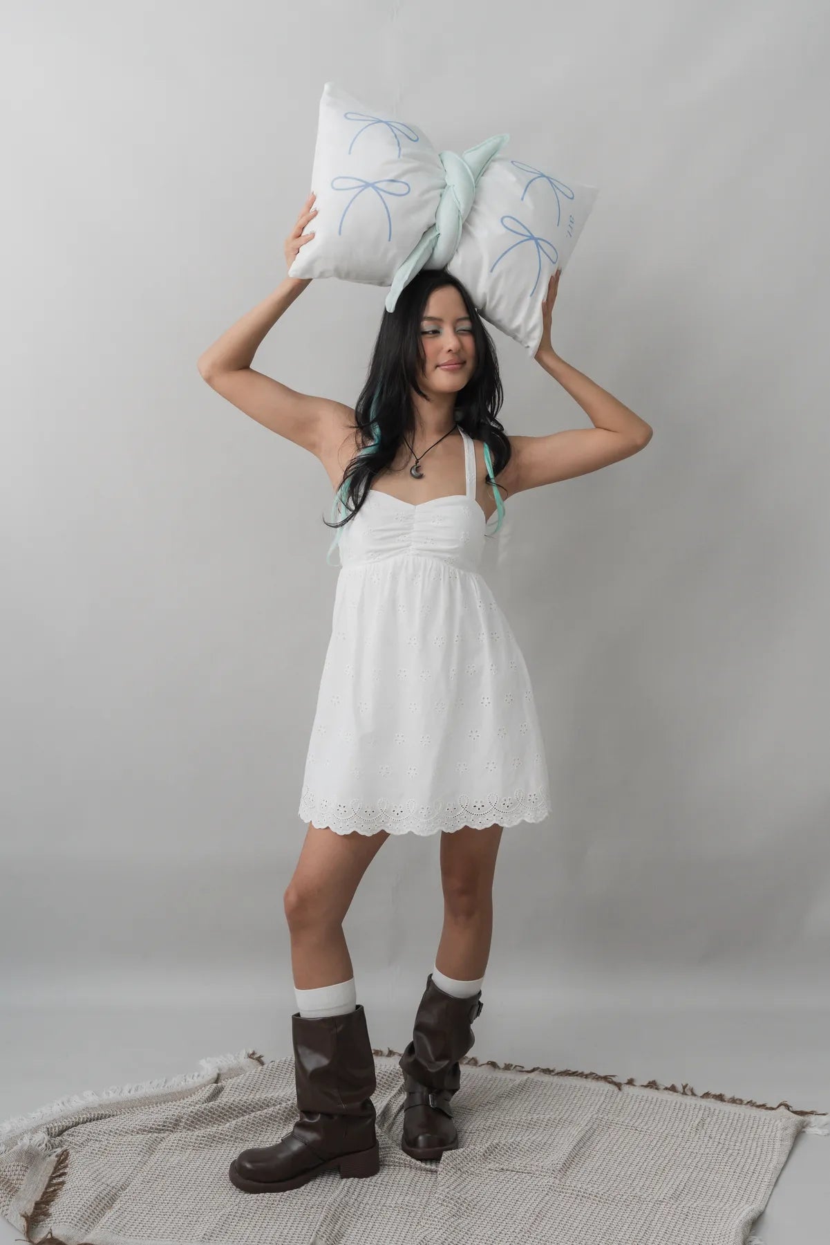 [100% Cotton] Renee Convertible Padded Romper Dress
