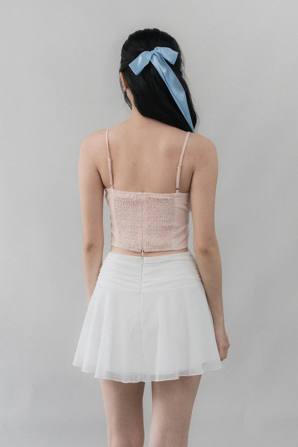 [CLOUD MESH] Brody Luxe Mesh Ruched Skorts