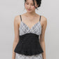 Ines Lace Padded Pintuck Top