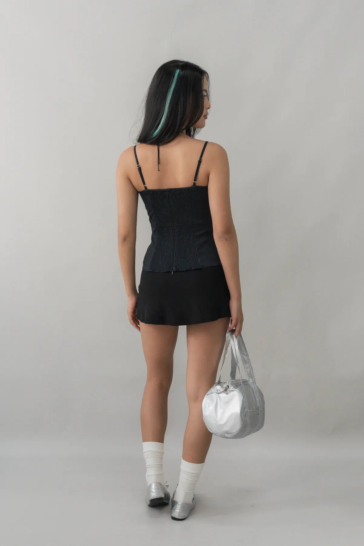 Christine Lace Ribbon Padded Tank Top