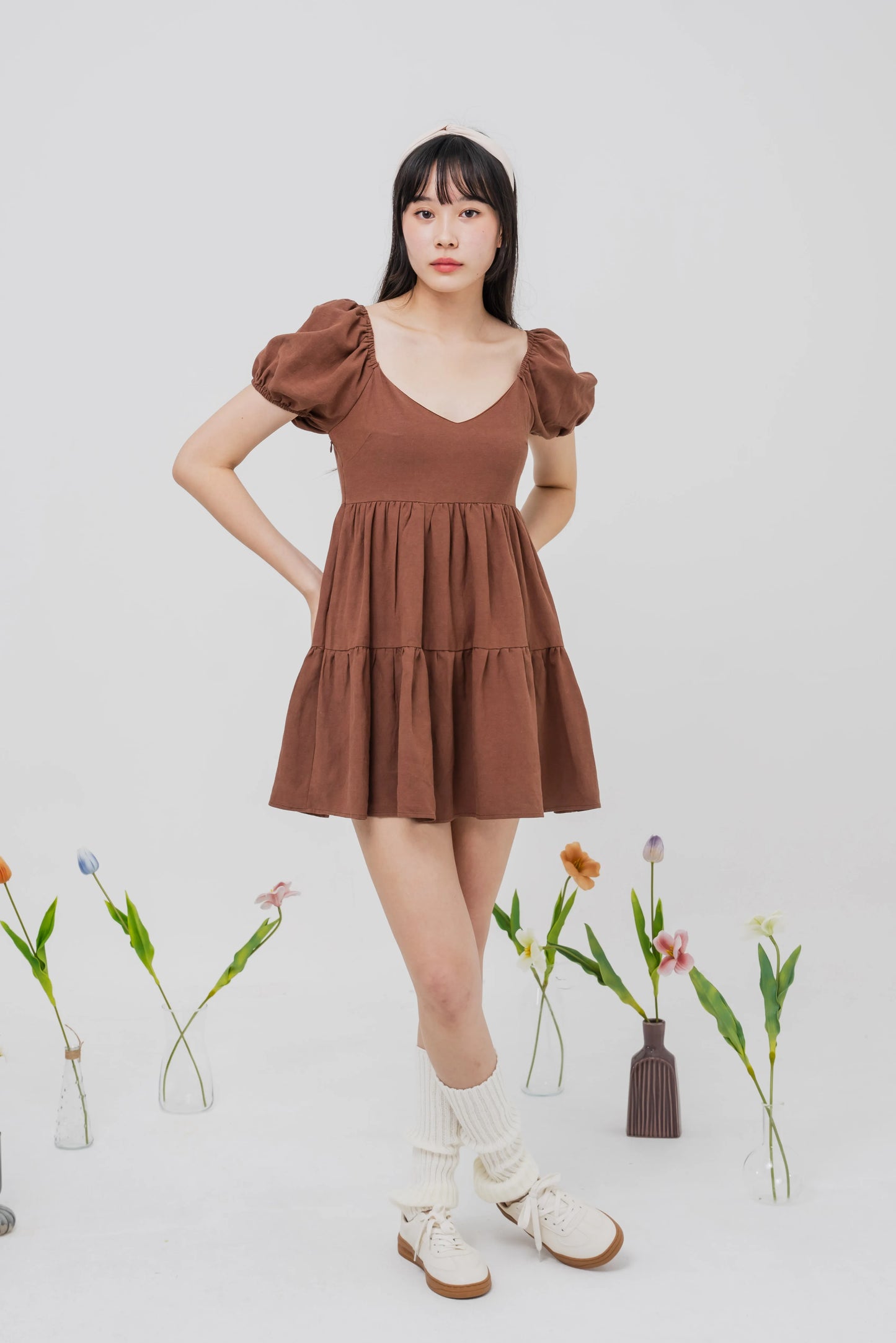 Daisy Two-Way Sleeved Mini Dress