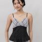 Ines Lace Padded Pintuck Top