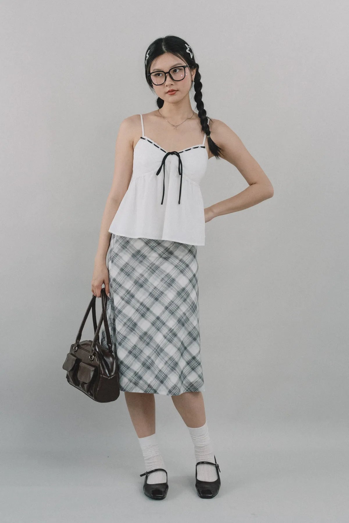 Polly Contrast Trim Padded Sleeveless Top