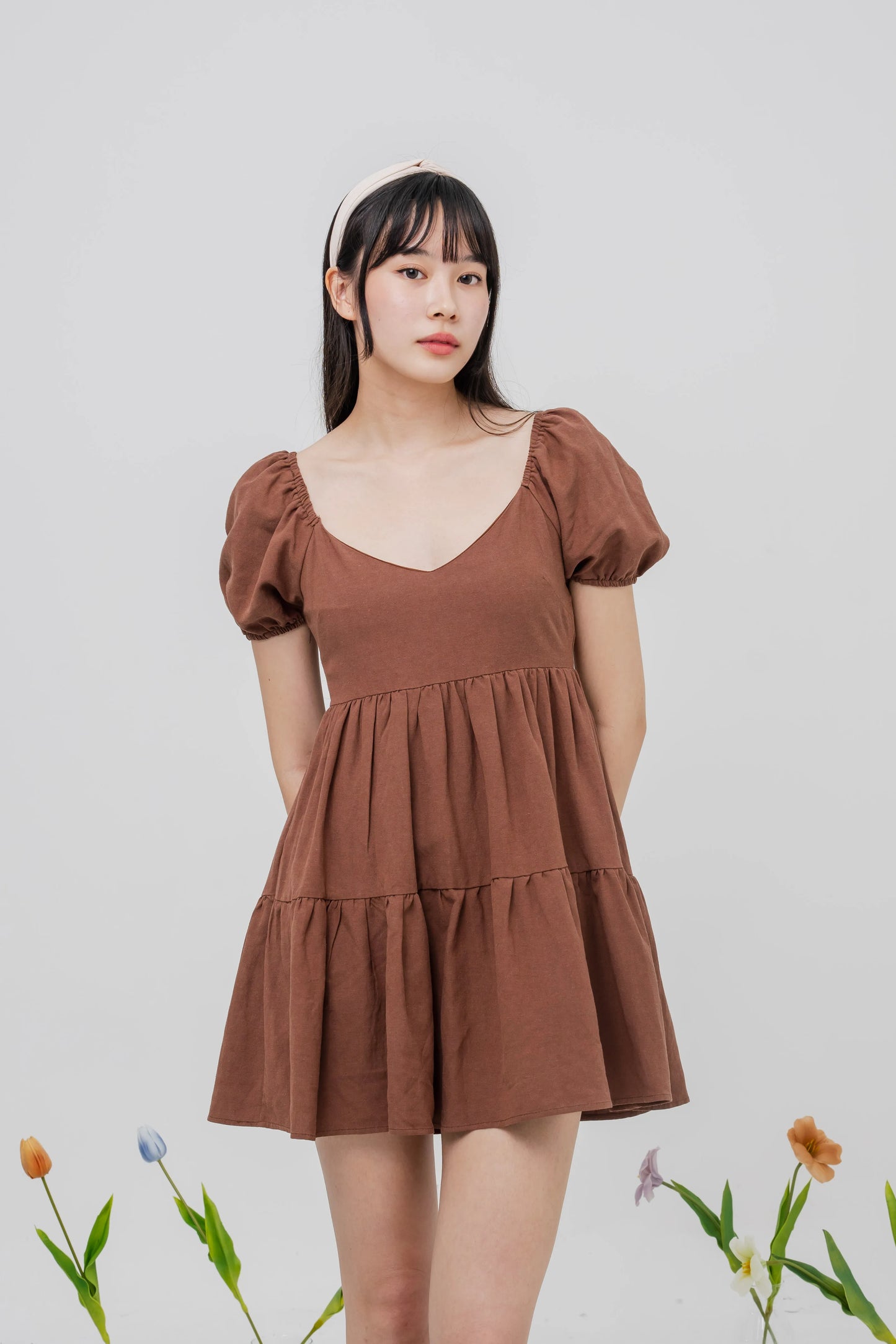 Daisy Two-Way Sleeved Mini Dress