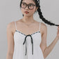 Polly Contrast Trim Padded Sleeveless Top