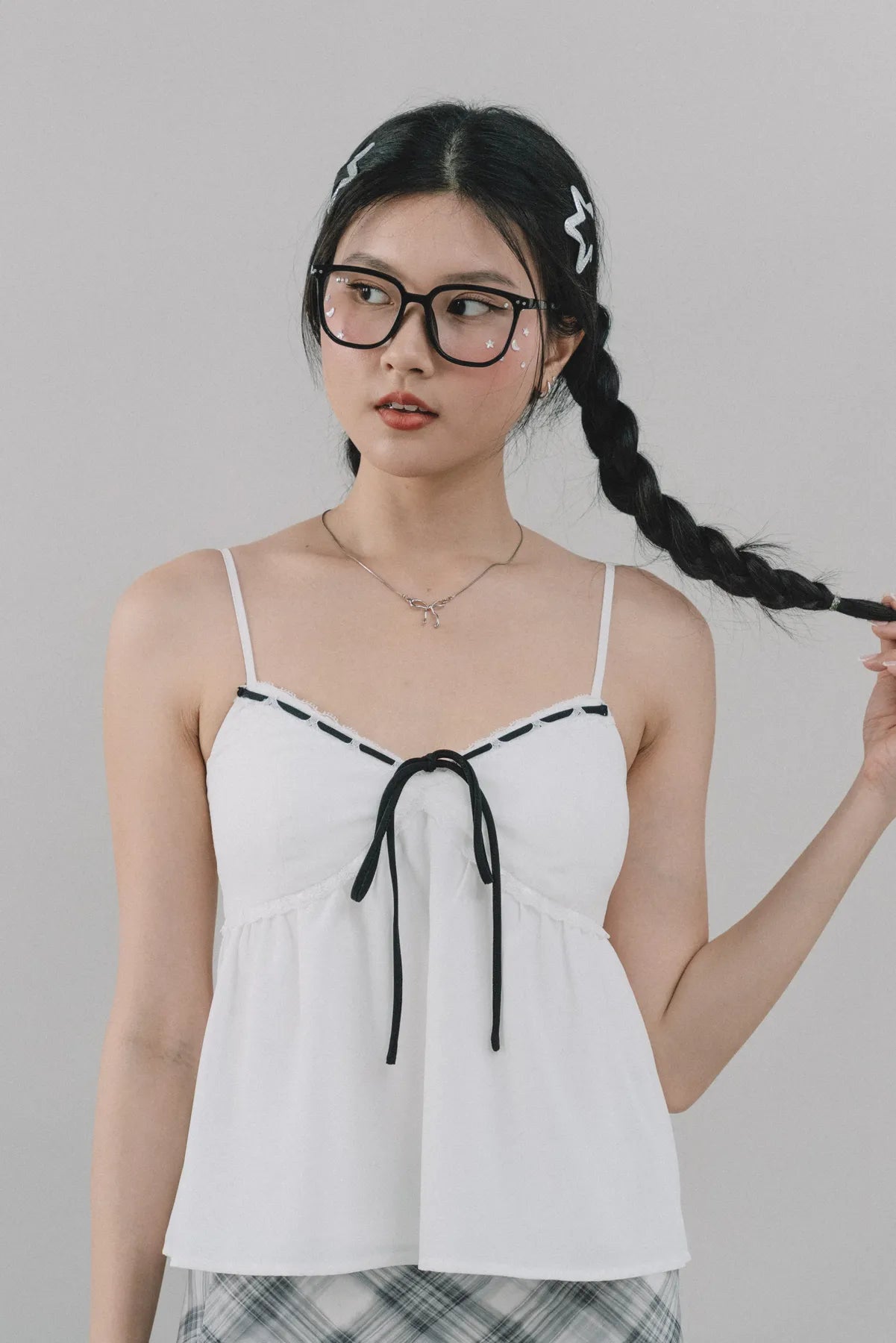 Polly Contrast Trim Padded Sleeveless Top
