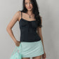 Christine Lace Ribbon Padded Tank Top