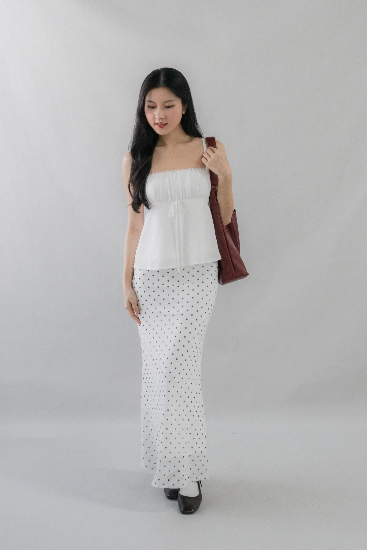 Bradley Fishtail Maxi Soft Mesh Skirt