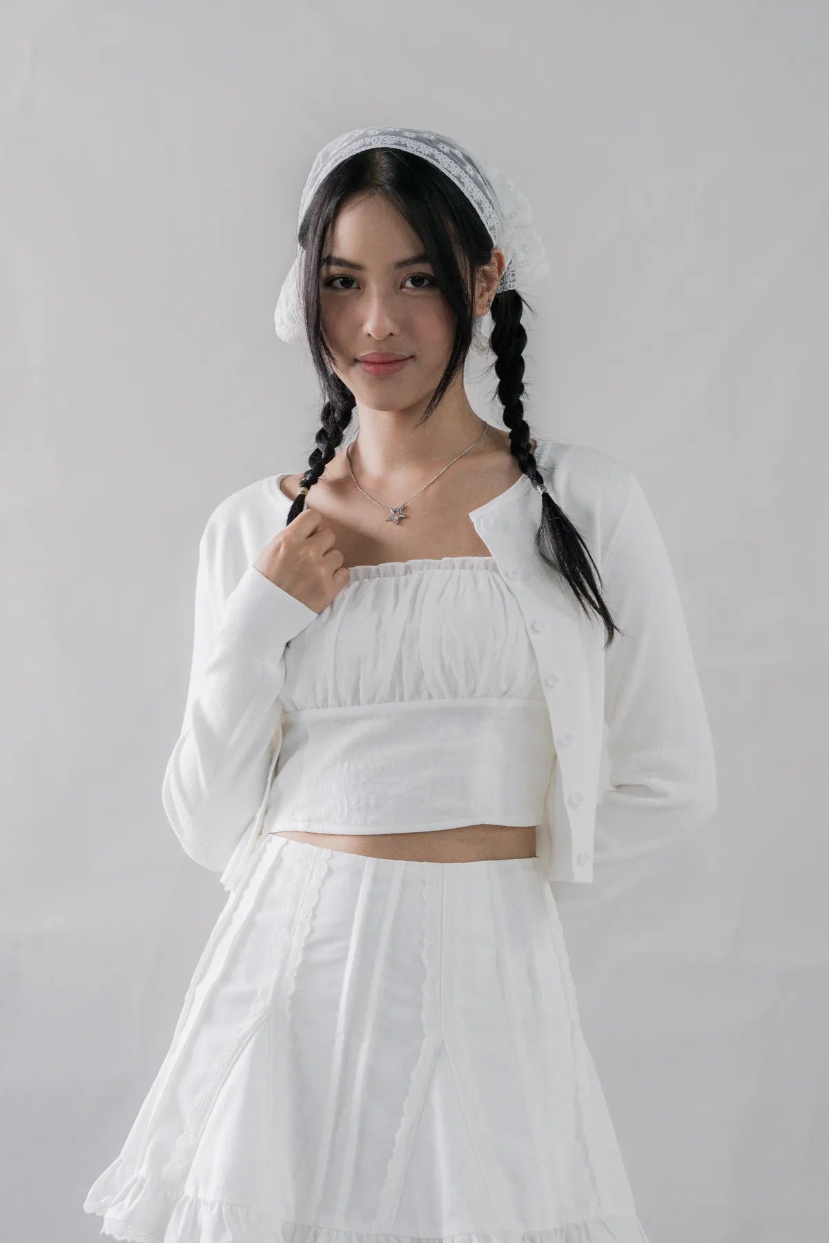 Mindy Flower Button Cardigan
