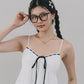 Polly Contrast Trim Padded Sleeveless Top