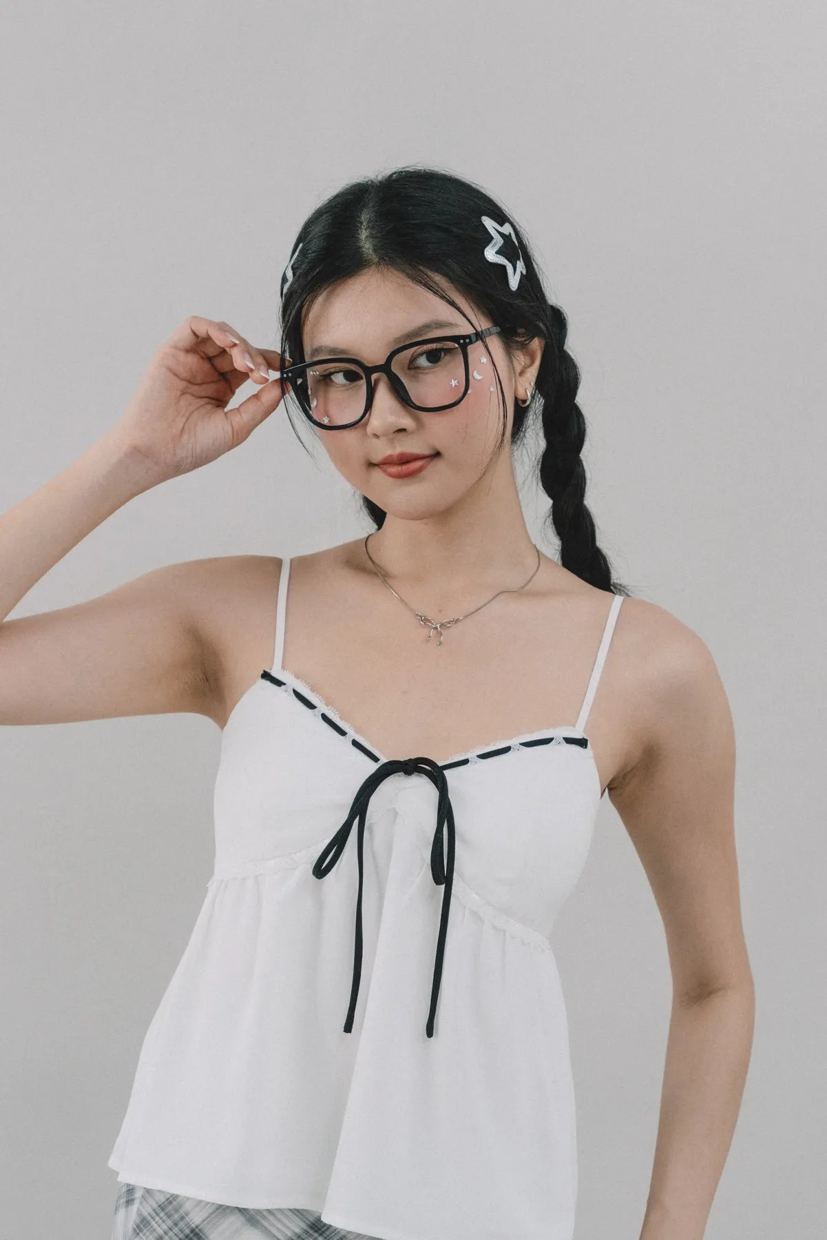 Polly Contrast Trim Padded Sleeveless Top