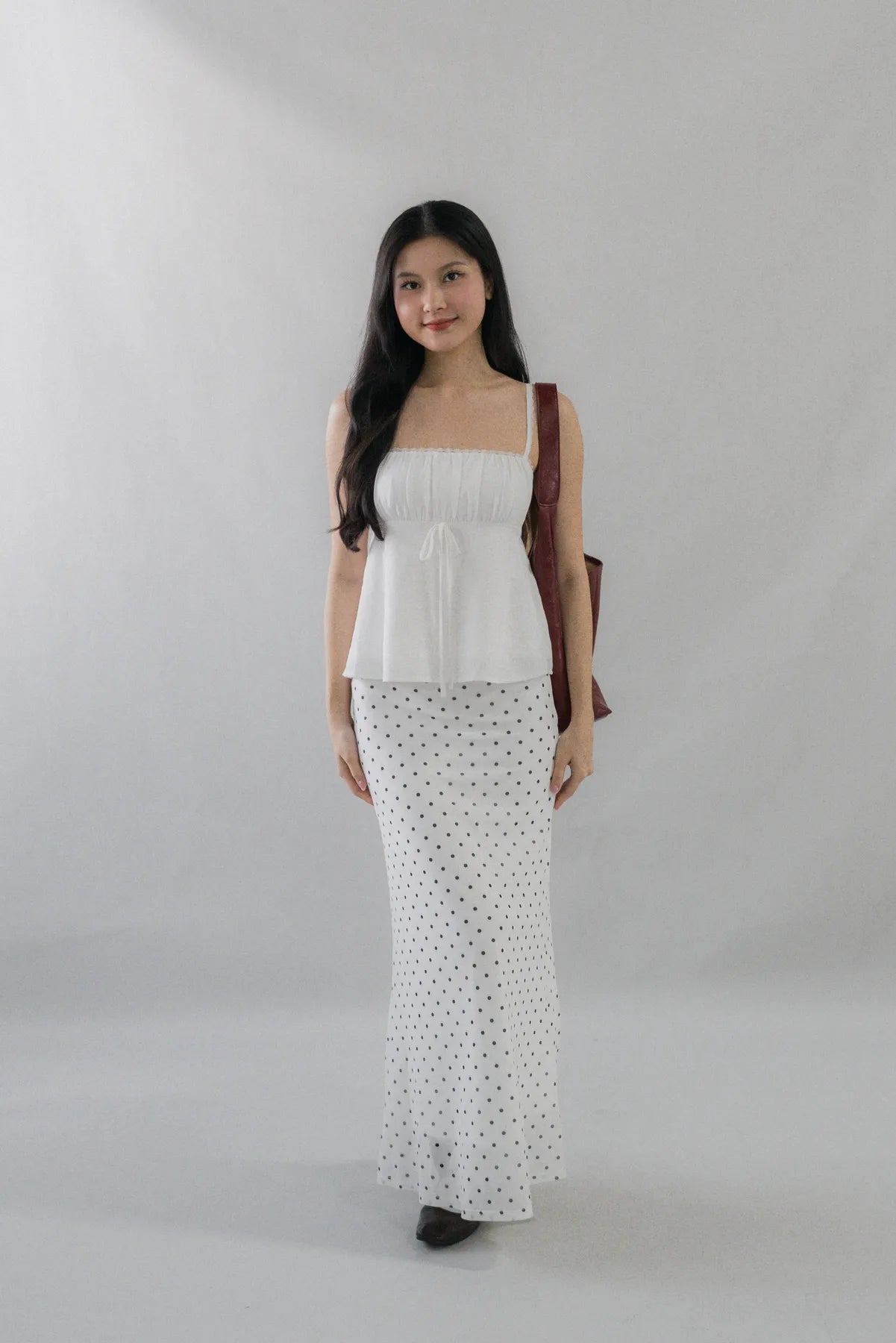 Bradley Fishtail Maxi Soft Mesh Skirt