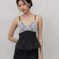 Ines Lace Padded Pintuck Top