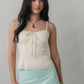 Christine Lace Ribbon Padded Tank Top