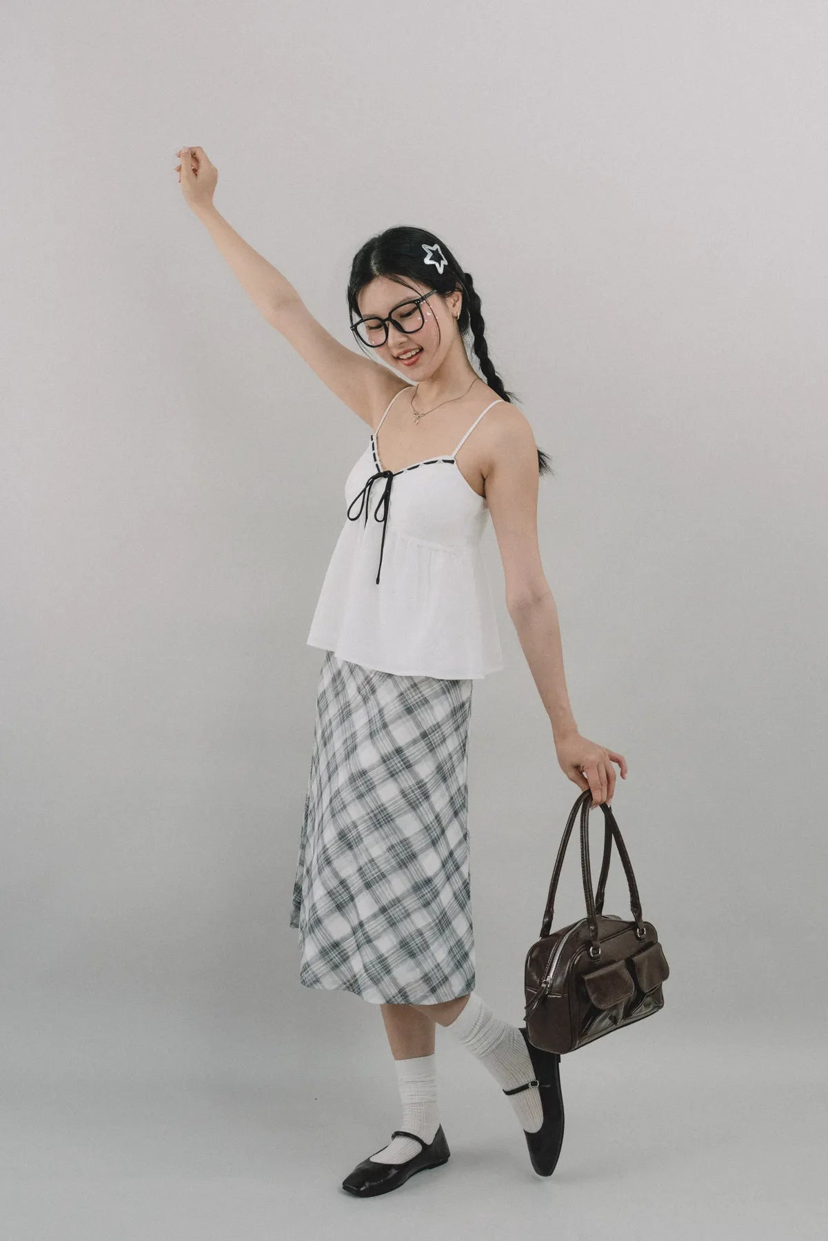 Polly Contrast Trim Padded Sleeveless Top