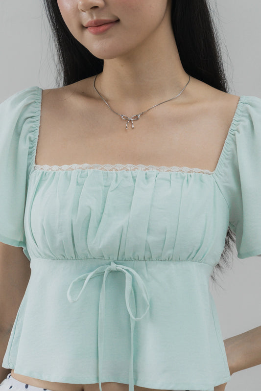 Kiara Flutter Sleeves Padded Babydoll Top