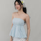 Jolyn Eyelet Babydoll Padded Top