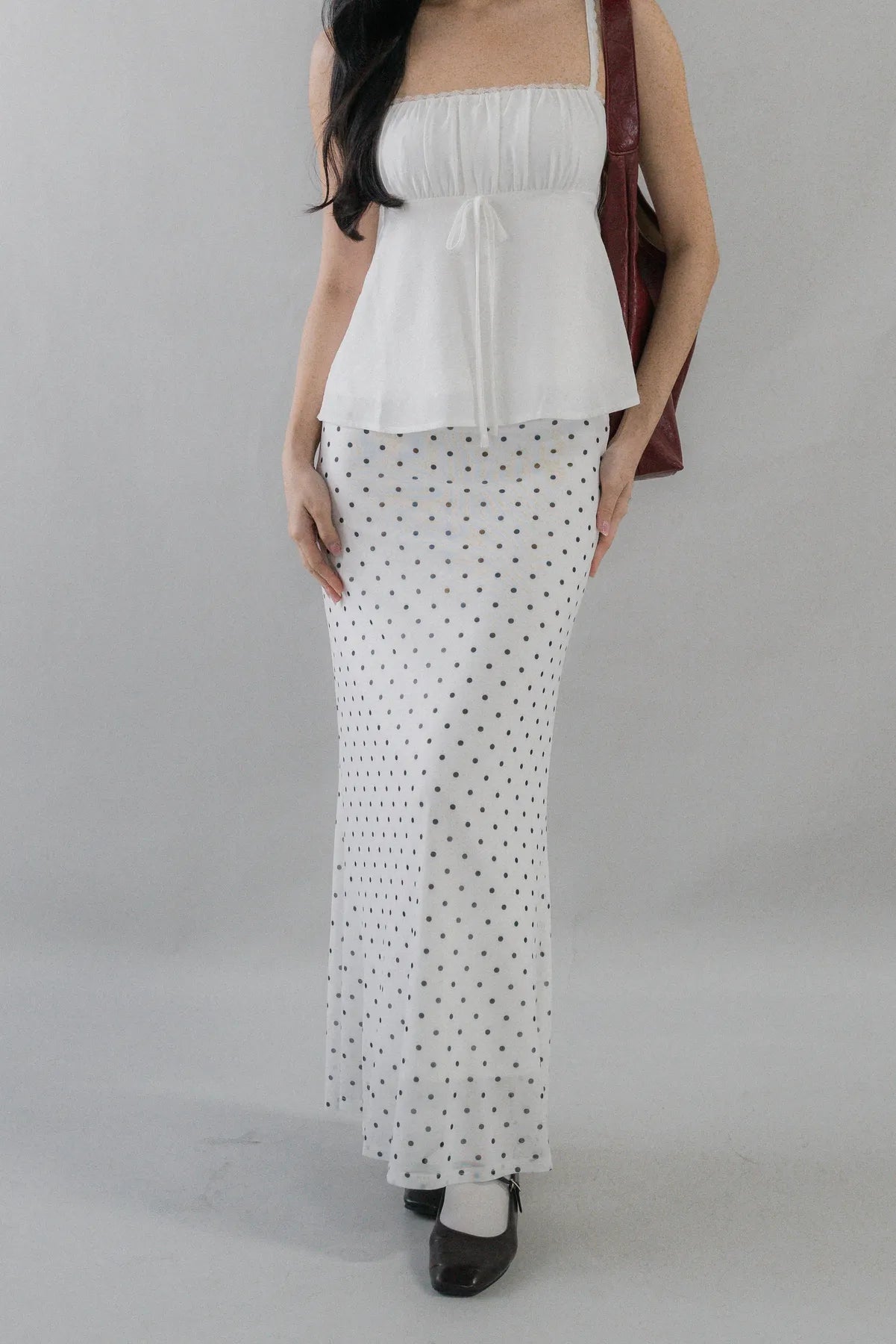 Bradley Fishtail Maxi Soft Mesh Skirt