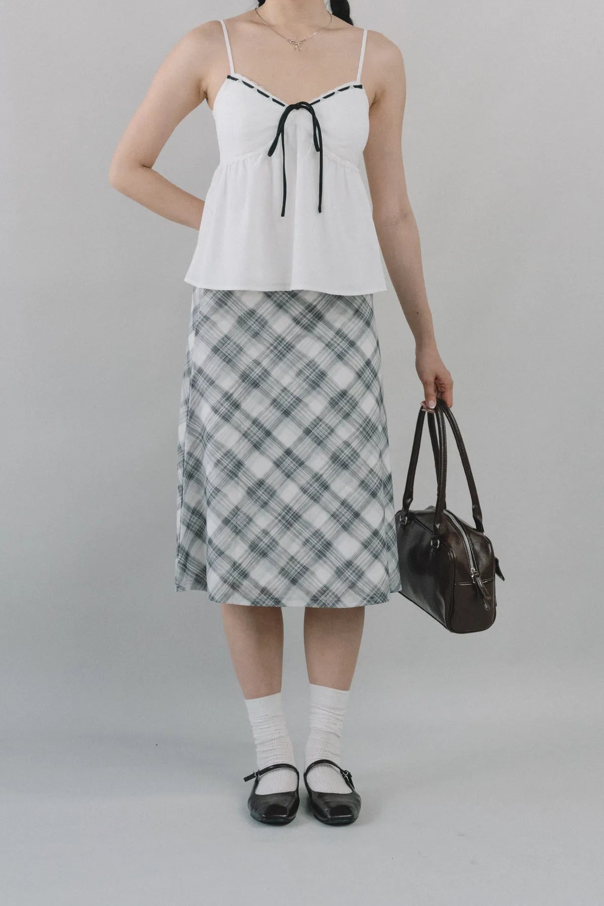 Polly Contrast Trim Padded Sleeveless Top