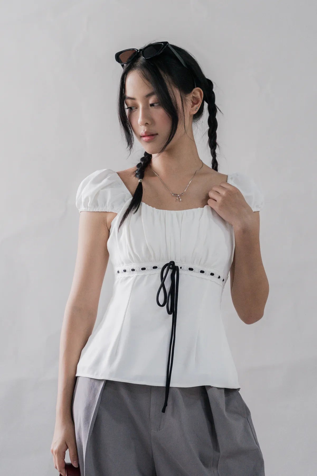 Tessa Padded Cap Sleeves Top