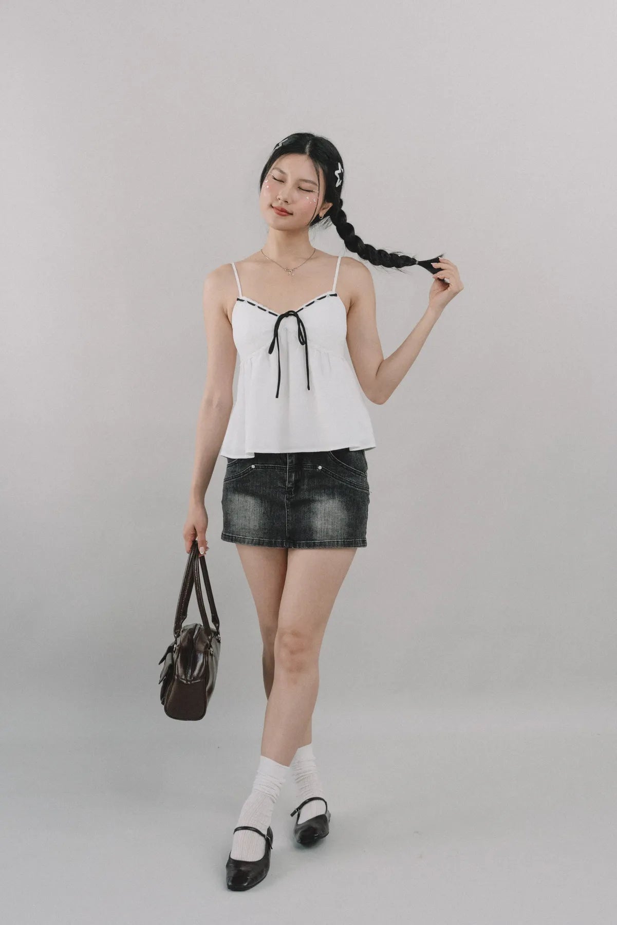 Polly Contrast Trim Padded Sleeveless Top
