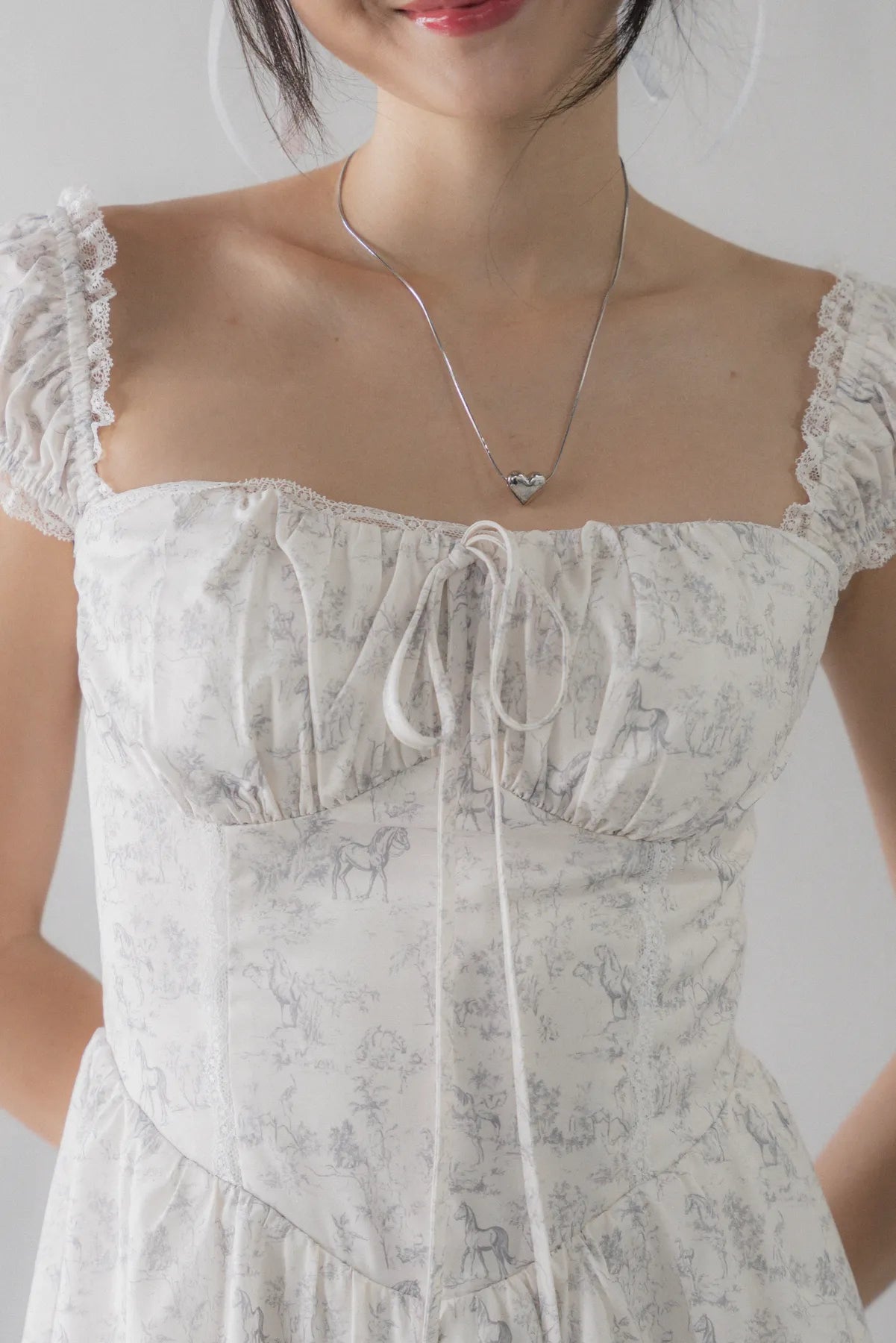 Nikita Padded Lace Trim Romper Dress