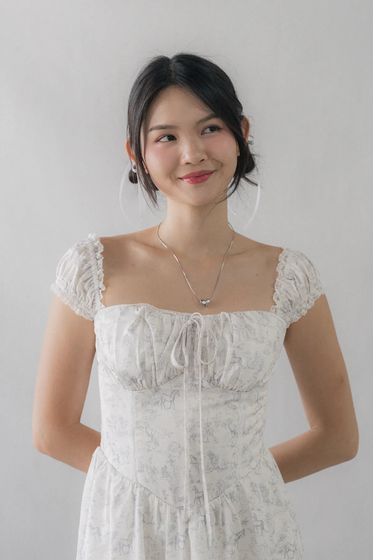 Nikita Padded Lace Trim Romper Dress