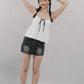 Polly Contrast Trim Padded Sleeveless Top