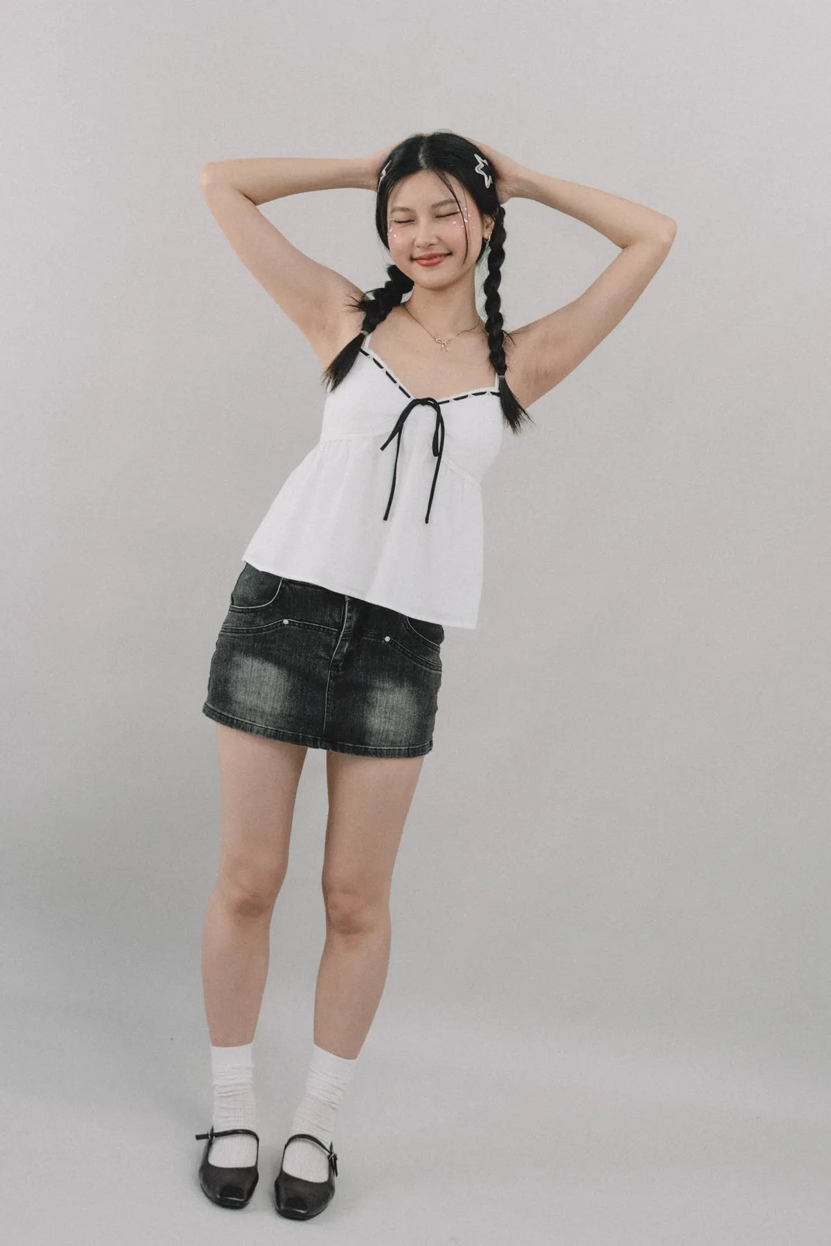Polly Contrast Trim Padded Sleeveless Top