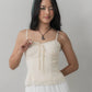 Christine Lace Ribbon Padded Tank Top