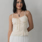 Christine Lace Ribbon Padded Tank Top