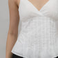 Ines Lace Padded Pintuck Top
