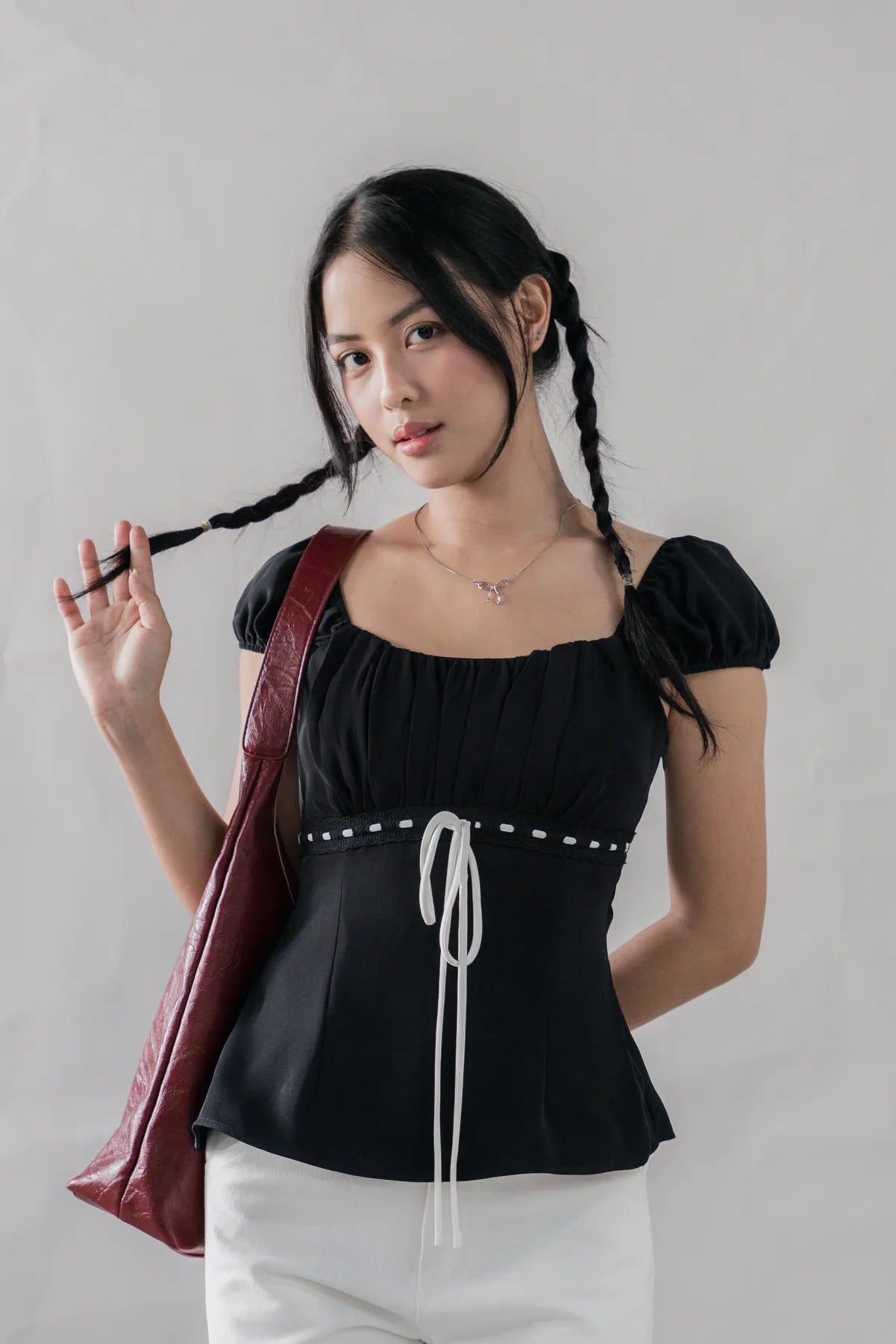 Tessa Padded Cap Sleeves Top