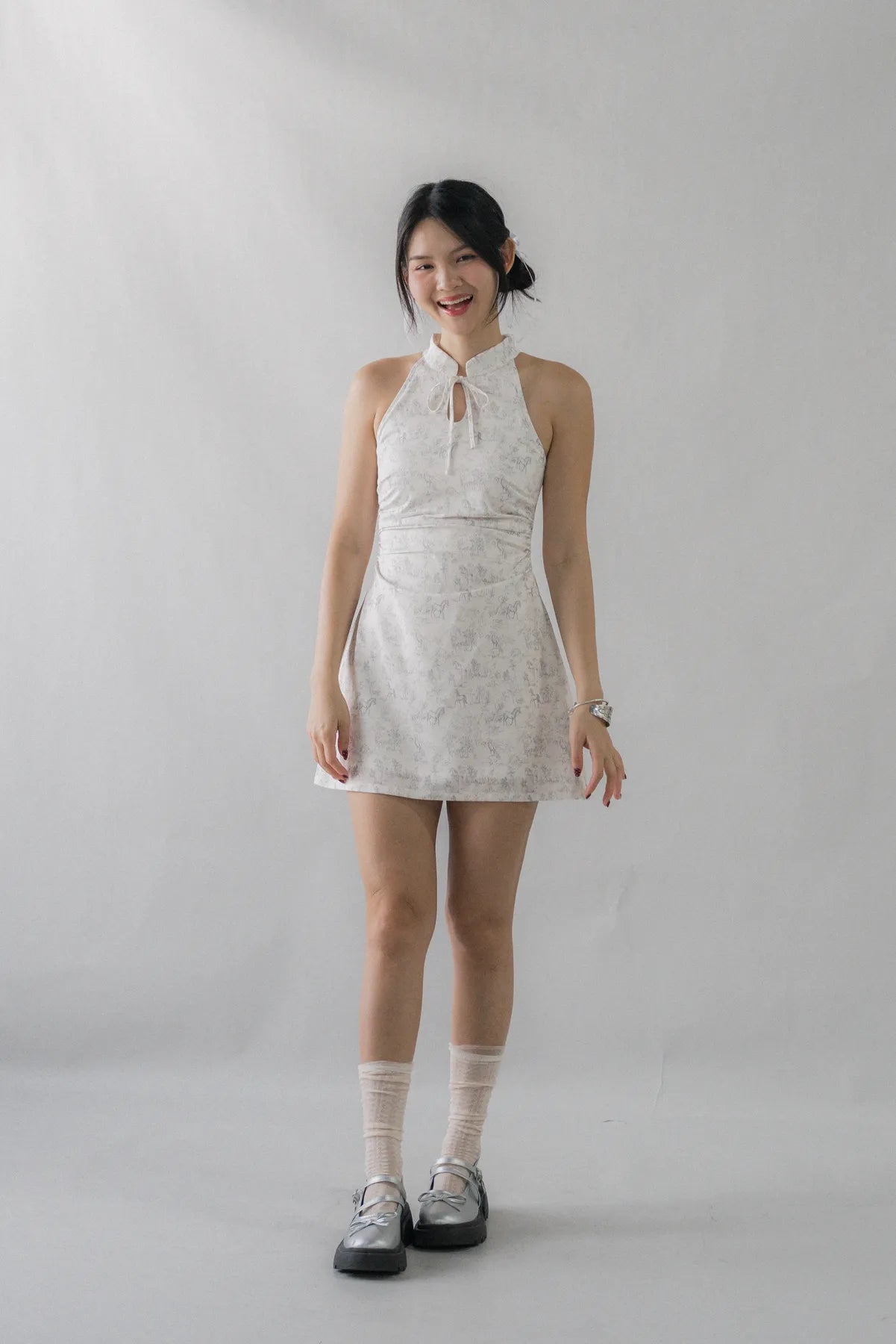 Amara Padded Cheongsam Mini Dress