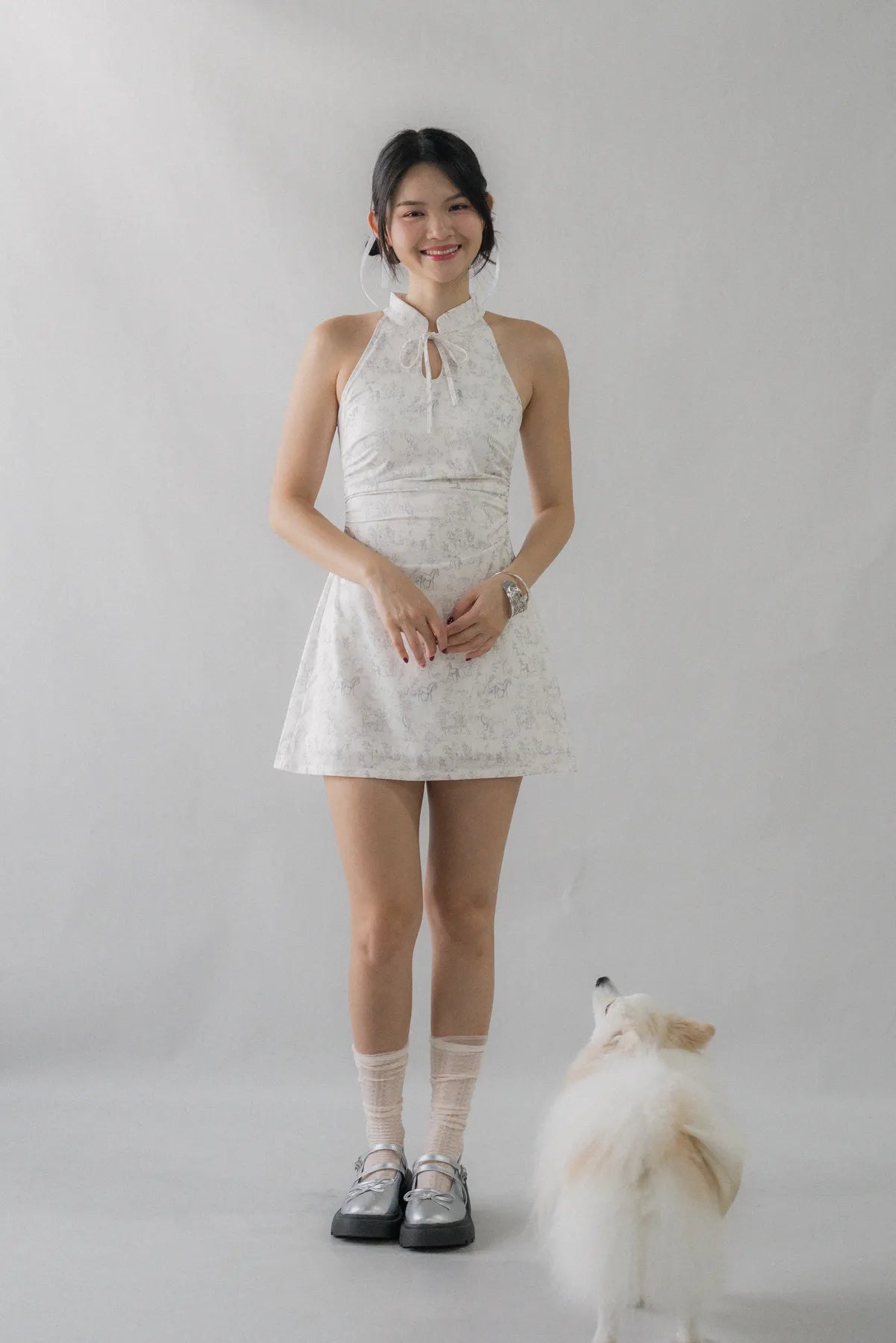 Amara Padded Cheongsam Mini Dress