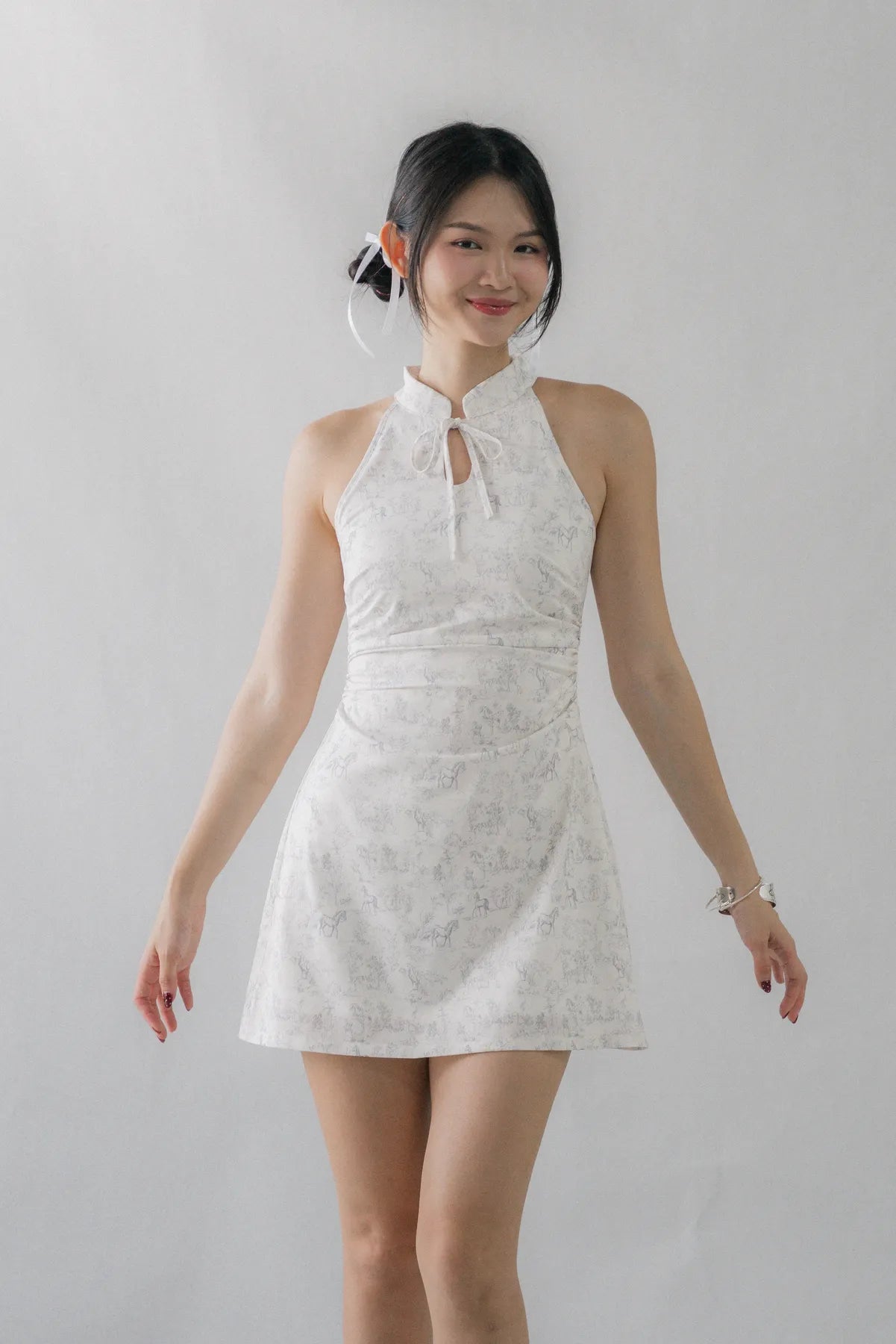 Amara Padded Cheongsam Mini Dress