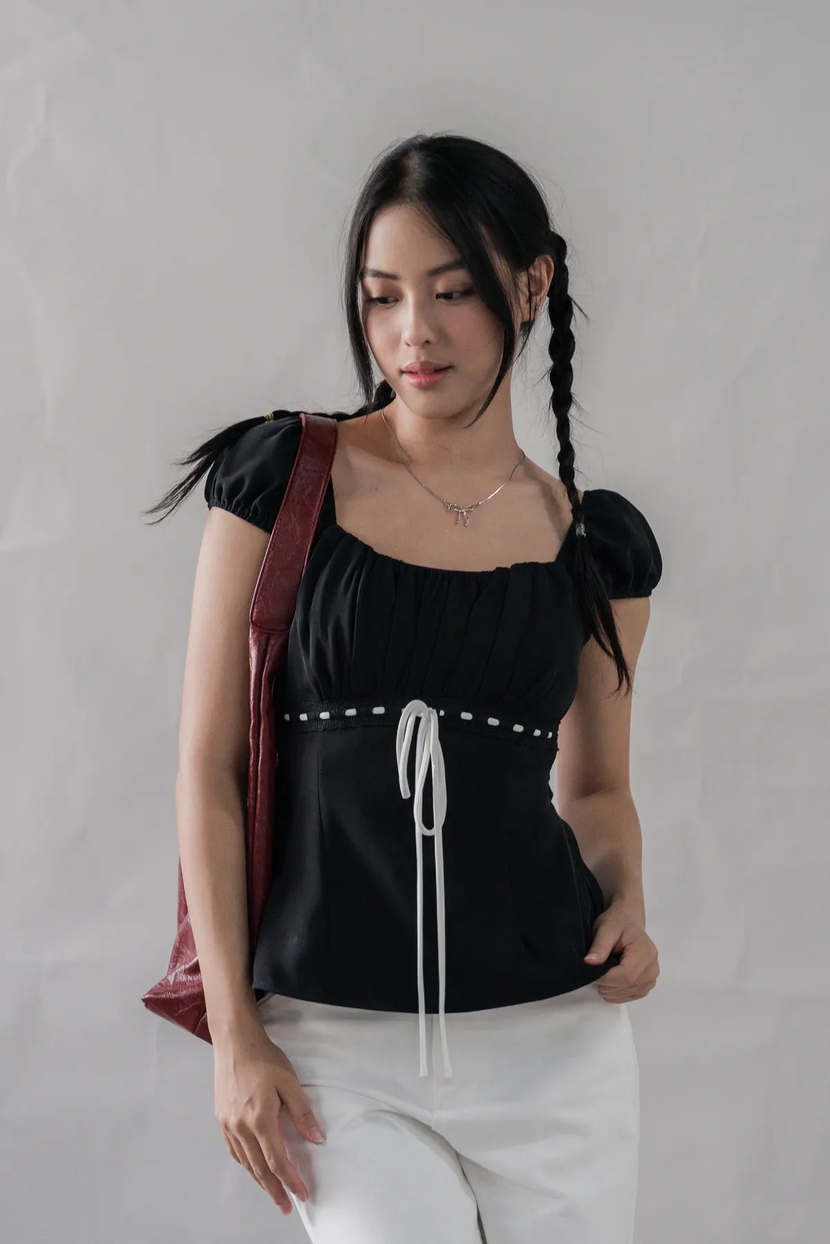 Tessa Padded Cap Sleeves Top