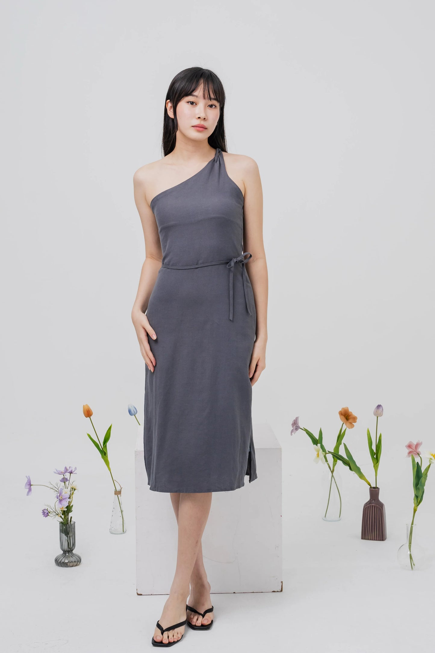 Lily Fitted Toga Midi Dress