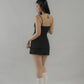 Bernadette Tiered Hem Padded Mini Dress