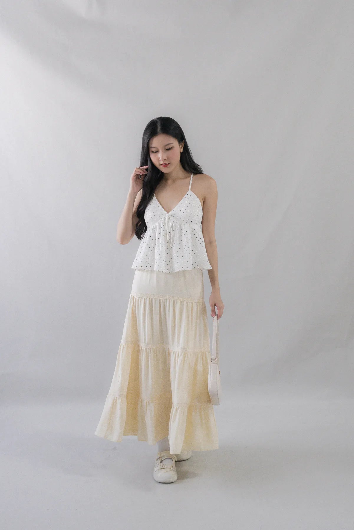 Peony Babydoll Padded Ribbon Top