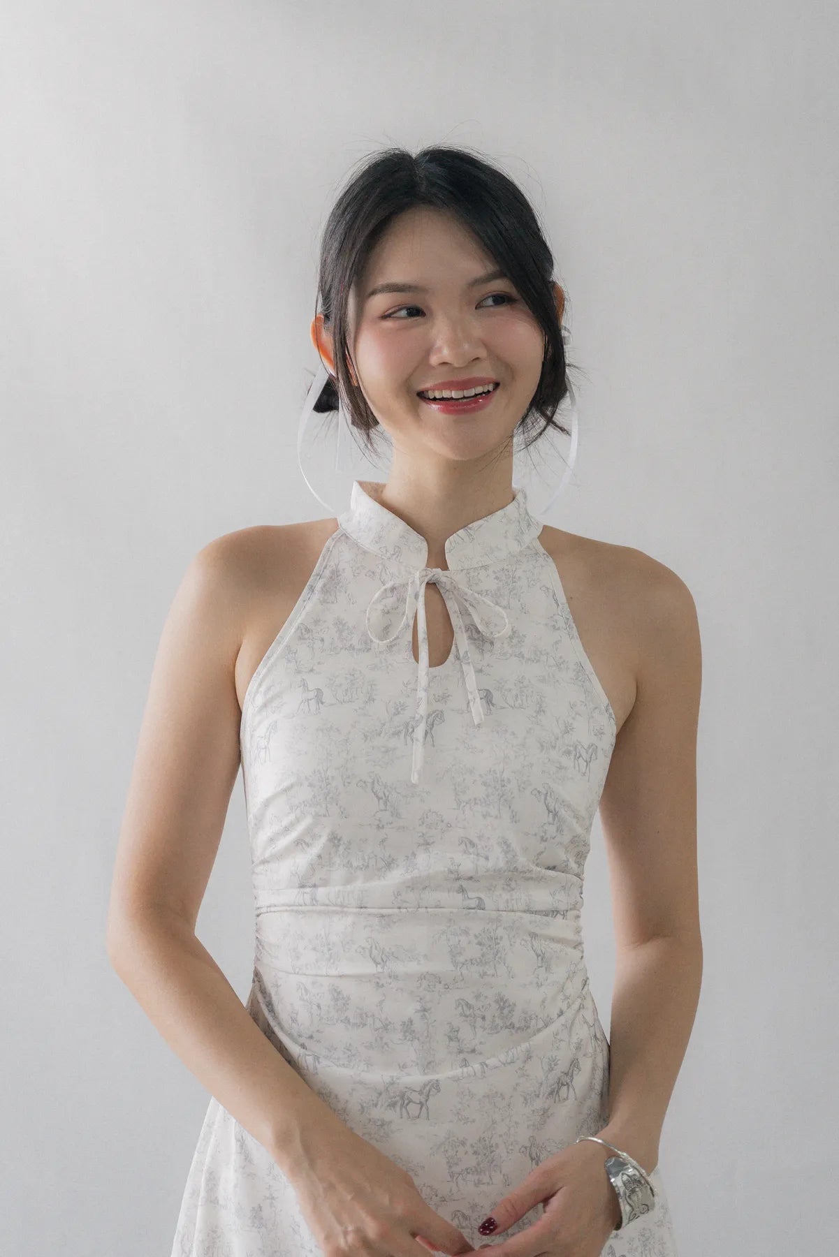 Amara Padded Cheongsam Mini Dress