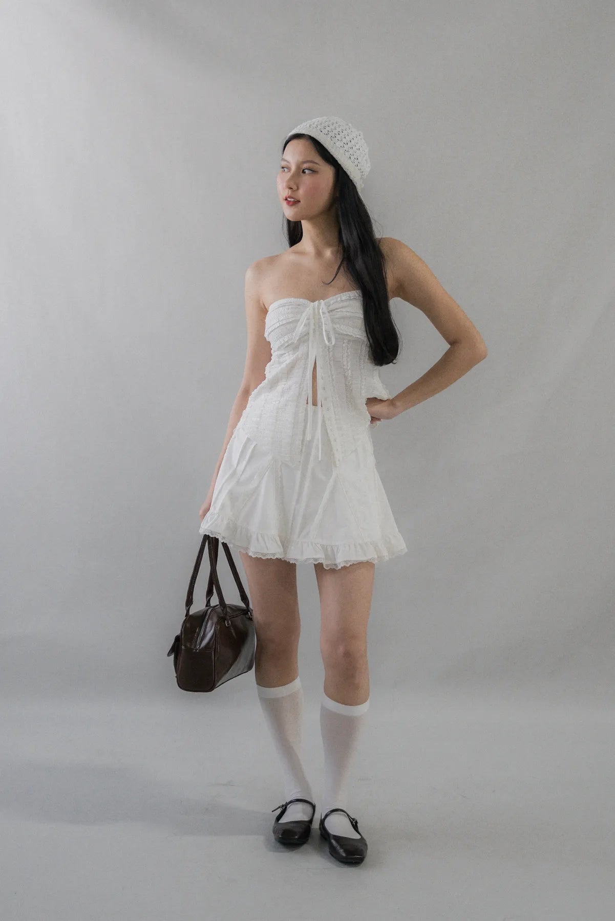 Nelly Ruffled Halter Tie Top