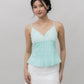 Ines Lace Padded Pintuck Top