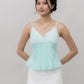 Ines Lace Padded Pintuck Top