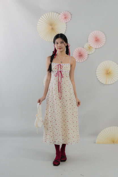 [COL FUKU] Anya New Padded Long Ribbon Dress