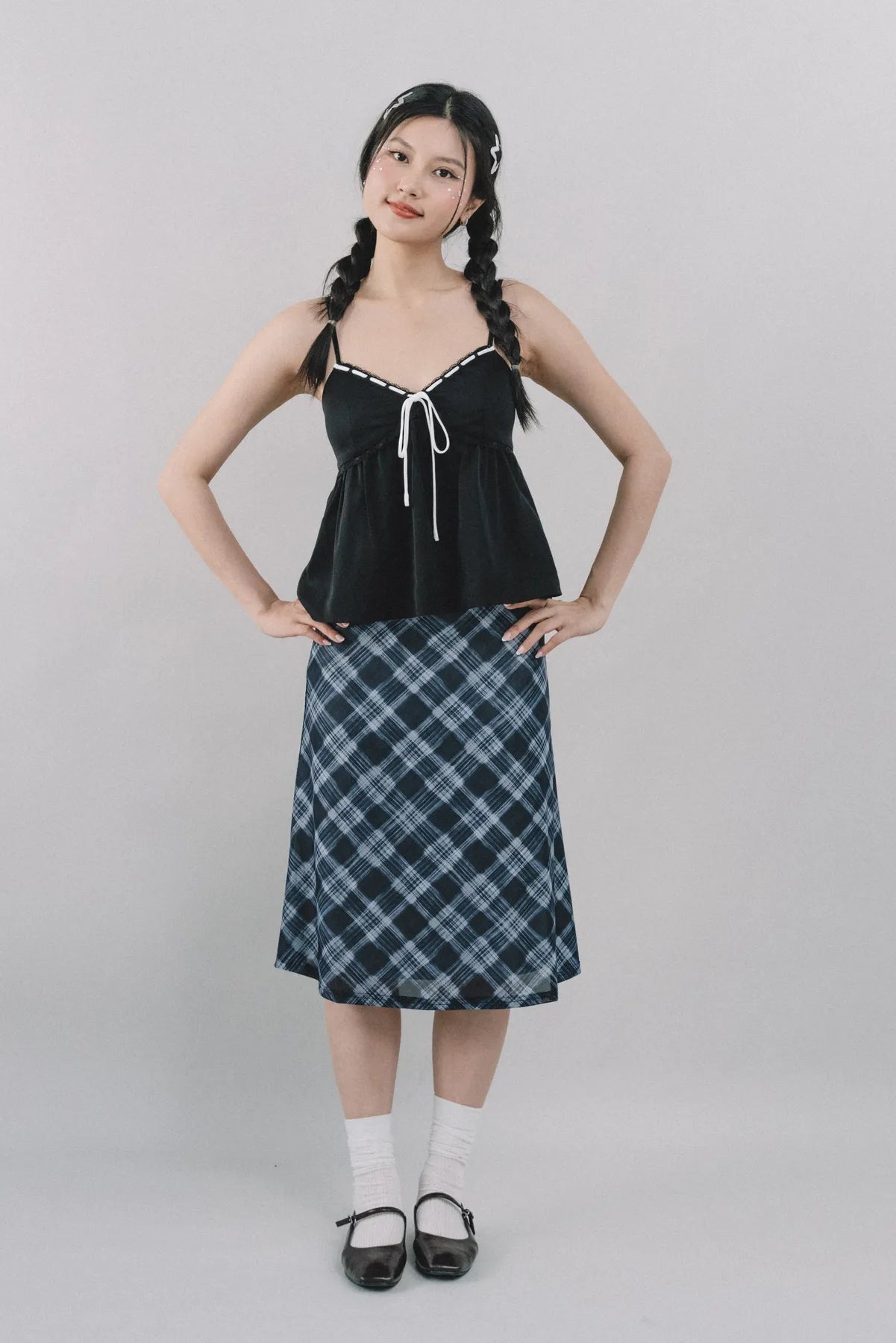 Polly Contrast Trim Padded Sleeveless Top